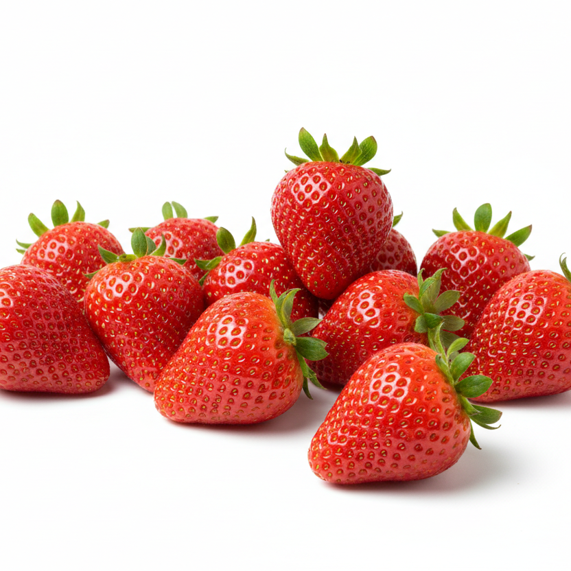 FRAGOLE SFONDO BIANCO