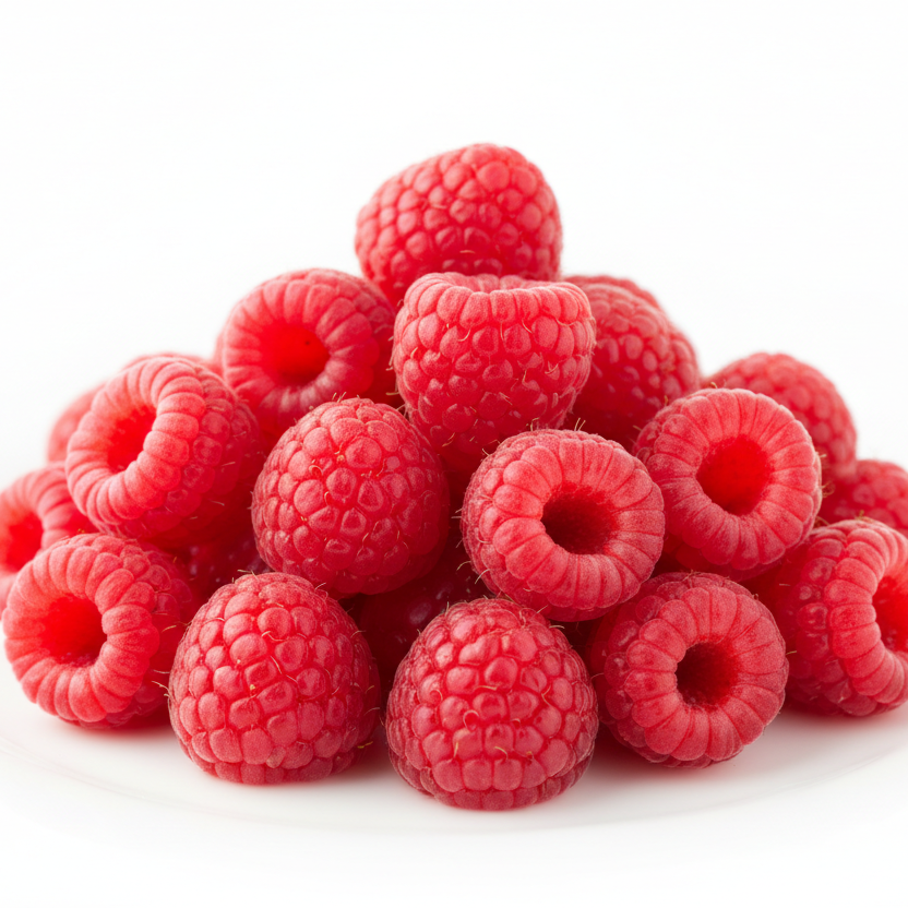 lamponi (frutta) sfondo bianco