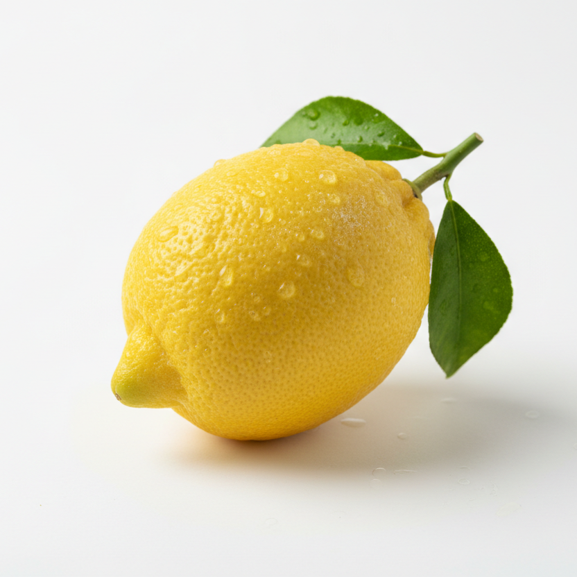 LIMONE BIO BUCCIA EDIBILE SFONDO BIANCO