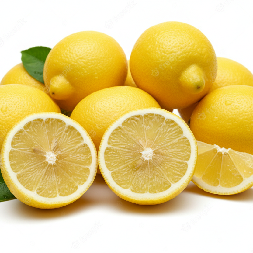 limoni sfondo bianco