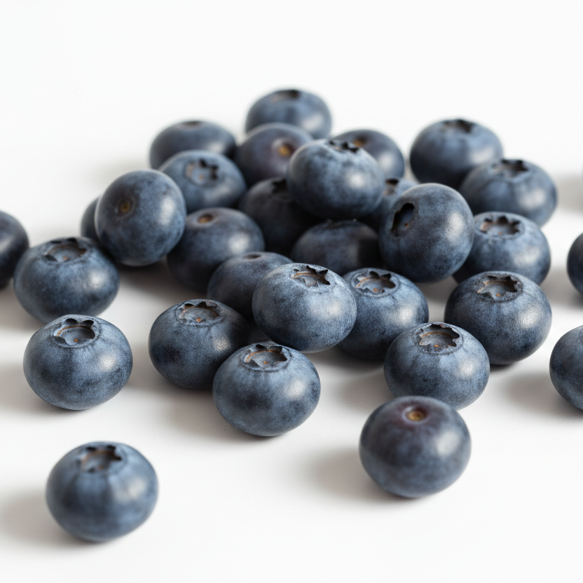 mirtilli sfondo bianco